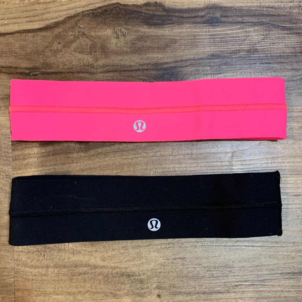 Lululemon Headbands (Set of 2) Pink & Black